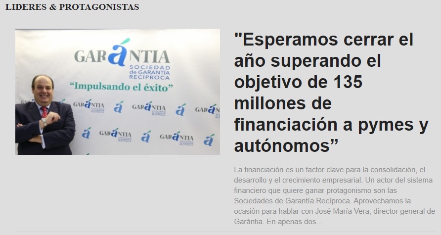 imagen de Entrevista en Mercados21 al Director General de Garántia, José María Vera